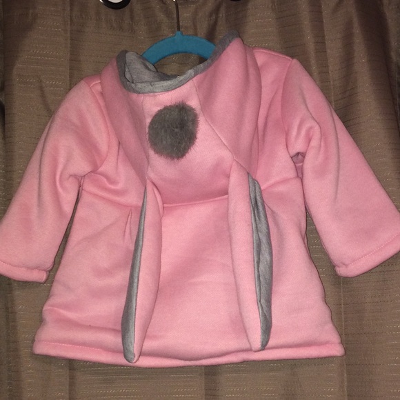 Hooded sweater coat with bunny ears - Picture 3 of 7